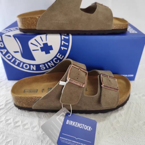 Birkenstock Arizona Suede Sandals - New With Tags - Picture 1 of 8